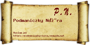 Podmaniczky Nóra névjegykártya
